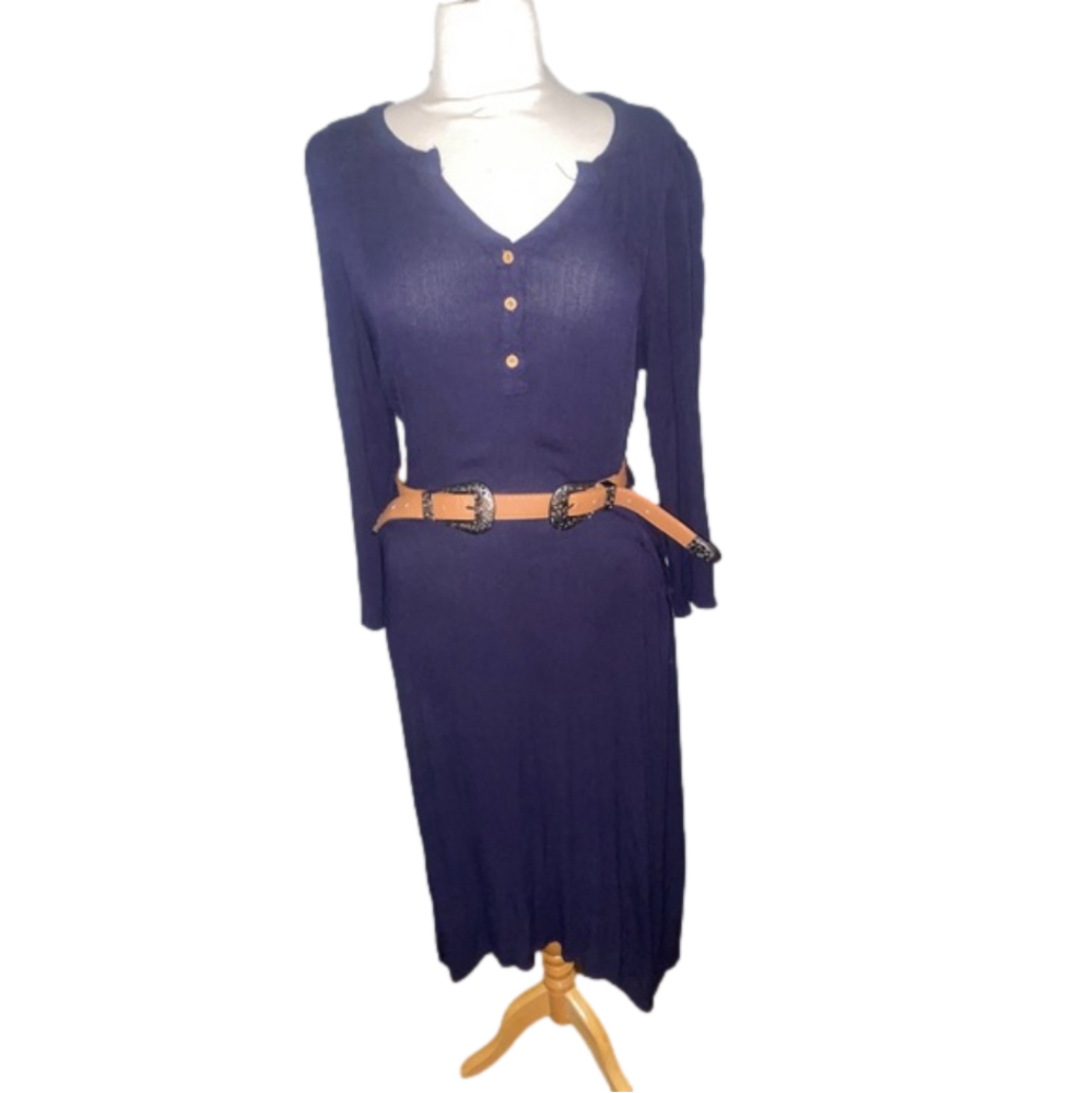 Blue Midi Length Dress